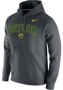 Nike Baylor Bears Mens Anthracite Arch Mascot Club Fleece Long Sleeve Hoodie