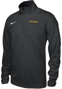 Nike Missouri Tigers Mens Black Dri-FIT Training Wordmark Long Sleeve Qtr Zip Pullover