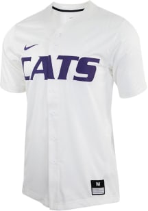 Nike K-State Wildcats Mens White Replica Baseball Jersey