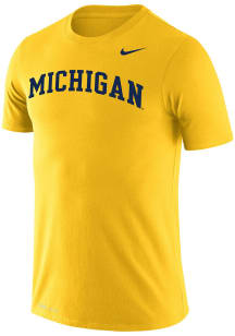 Nike Michigan Wolverines Yellow Legend Short Sleeve T Shirt