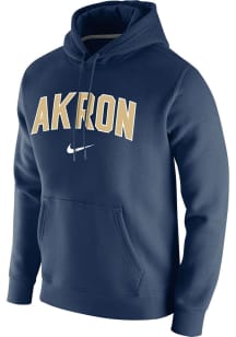 Nike Akron Zips Mens Navy Blue Club Fleece Name Long Sleeve Hoodie