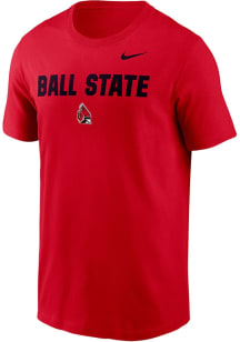 Nike Ball State Cardinals Red Core Short Sleeve T Shirt