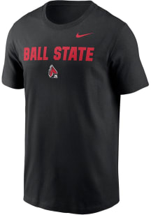 Nike Ball State Cardinals Black Core Short Sleeve T Shirt