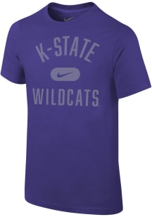 Nike K-State Wildcats Youth Purple Retro Team Name Short Sleeve T-Shirt