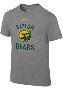 Nike Baylor Bears Boys Grey Heather Retro Team Name Short Sleeve T-Shirt