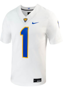 Nike Pitt Panthers White Replica Game Football Jersey