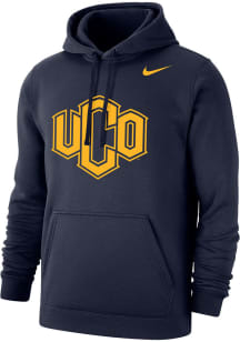 Nike Central Oklahoma Bronchos Mens Navy Blue Club Long Sleeve Hoodie