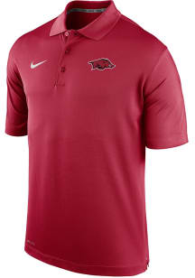 Nike Arkansas Razorbacks Mens Cardinal Varsity Short Sleeve Polo