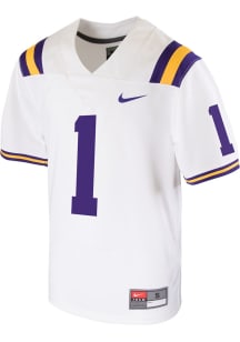 Nike LSU Tigers Youth White Untouchable No 1 Football Jersey