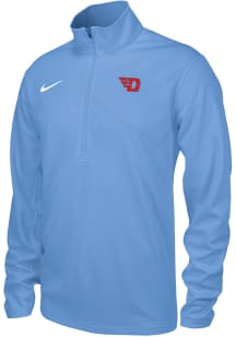Nike Dayton Flyers Mens Light Blue Training Long Sleeve Qtr Zip Pullover