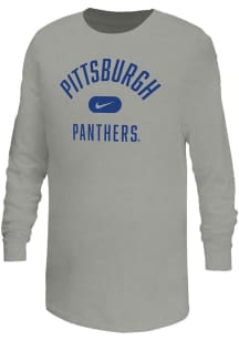 Nike Pitt Panthers Youth Grey Retro Team Name Long Sleeve T-Shirt