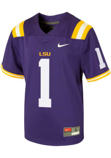 Nike LSU Tigers Youth Purple Replica No 1 Football Jersey