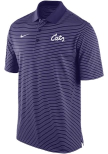 Nike K-State Wildcats Mens Purple Stadium Stripe Short Sleeve Polo