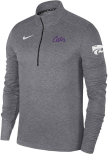 Nike K-State Wildcats Mens Grey Pacer Long Sleeve Qtr Zip Pullover