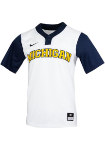 Nike Michigan Wolverines Womens White Replica Softball Jersey