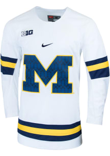 Nike  Michigan Wolverines Mens White Vault Hockey Jersey