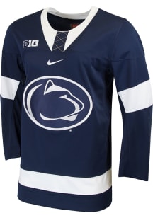Nike  Penn State Nittany Lions Mens Navy Blue Replica Graphic Hockey Jersey
