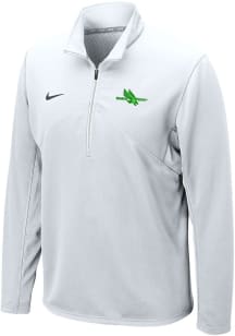 Nike North Texas Mean Green Mens White Dri-FIT Training Long Sleeve Qtr Zip Pullover