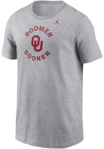 Nike Oklahoma Sooners Youth Grey Heather Boomer Sooner Circle JM Short Sleeve T-Shirt