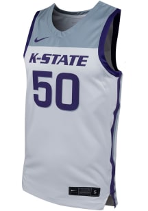 Nike K-State Wildcats White Replica Number 50 Jersey
