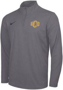Nike Central Oklahoma Bronchos Mens Grey Intensity Long Sleeve Qtr Zip Pullover