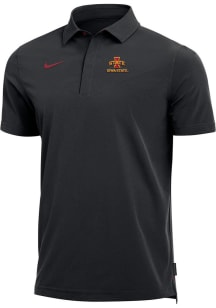 Nike Iowa State Cyclones Mens Black Coach Short Sleeve Polo