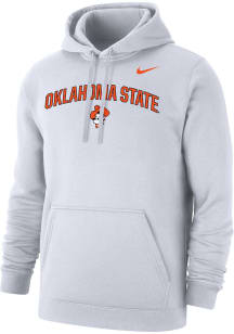 Nike Oklahoma State Cowboys Mens White Club Fleece Pistol Pete Logo Long Sleeve Hoodie