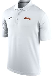 Nike Oklahoma State Cowboys Mens White Varsity Cowboys Script Short Sleeve Polo