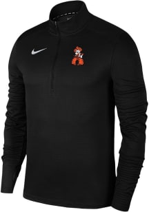 Nike Oklahoma State Cowboys Mens Black Pacer Vintage Logo Long Sleeve Qtr Zip Pullover