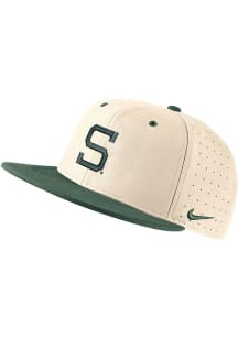 Nike Michigan State Spartans Mens Tan Aero True On-Field Baseball Fitted Hat