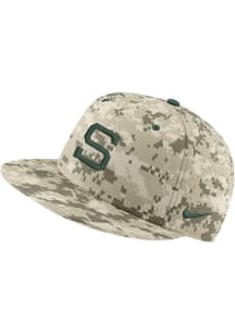 Nike Michigan State Spartans Mens Tan Aero True On-Field Baseball Classic Fitted Hat