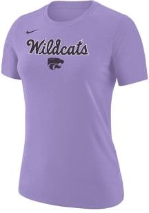 Nike K-State Wildcats Womens Lavender Wildcats Script Short Sleeve T-Shirt