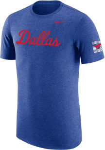 Nike SMU Mustangs Blue Triple D Short Sleeve T Shirt