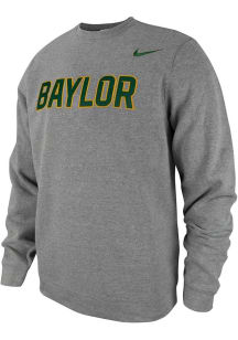 Nike Baylor Bears Mens Black School Wordmark Long Sleeve Crew Sweatshirt
