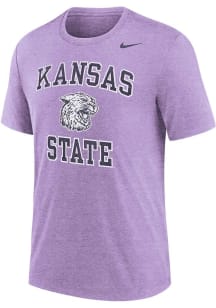 Nike K-State Wildcats Lavender Vault Number One Triblend Short Sleeve Fashion T Shirt