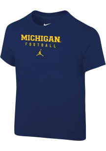 Nike Michigan Wolverines Toddler Blue Team Issue Football Short Sleeve T-Shirt