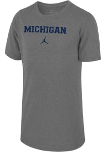 Nike Michigan Wolverines Youth Grey Legend Team Issue Design Short Sleeve T-Shirt