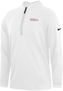 Nike K-State Wildcats Mens White Victory Vintage Script Long Sleeve Qtr Zip Pullover