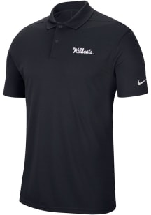 Nike K-State Wildcats Mens Black Victory Vintage Script Short Sleeve Polo