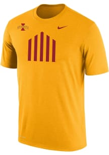 Nike Iowa State Cyclones Gold Jack Trice Symbol Short Sleeve T Shirt