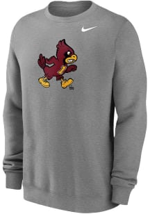 Nike Iowa State Cyclones Mens Grey Vault Mascot Long Sleeve Crew Sweatshirt