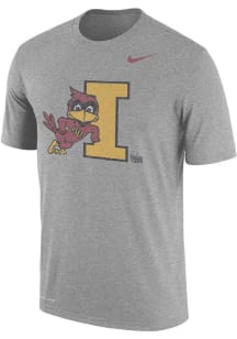 Nike Iowa State Cyclones Grey Vintage Logo Short Sleeve T Shirt