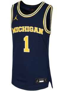 Nike Michigan Wolverines Youth Replica Blue Basketball Jersey