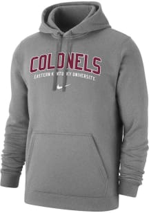 Nike Eastern Kentucky Colonels Mens Grey Arched Team Name Long Sleeve Hoodie