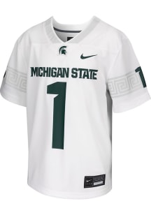Nike Michigan State Spartans Youth White Alt No 1 Football Jersey