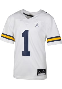 Nike Michigan Wolverines Youth White Alt No 1 Football Jersey