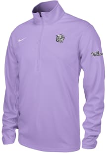 Nike K-State Wildcats Mens Lavender DriFIT Vault Wildcat Long Sleeve Qtr Zip Pullover