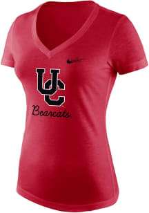 Nike Cincinnati Bearcats Womens Red Triblend Short Sleeve T-Shirt