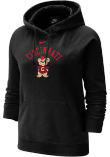Nike Cincinnati Bearcats Womens Black Varsity Fleece Hooded Sweatshirt