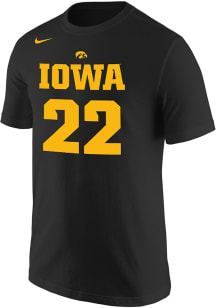 Caitlin Clark Iowa Hawkeyes Black Name and Number Core Short Sleeve Player T Shirt